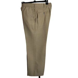 Harris Casual Tan 4 pocket dress pants lightweight USA flat front 32x26